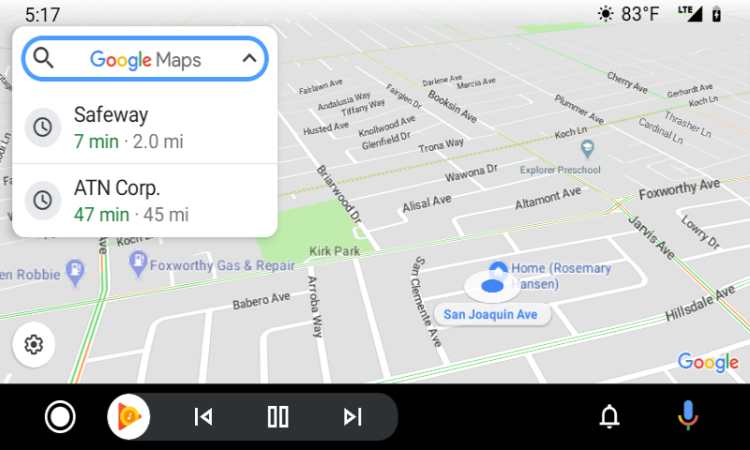 AA google maps